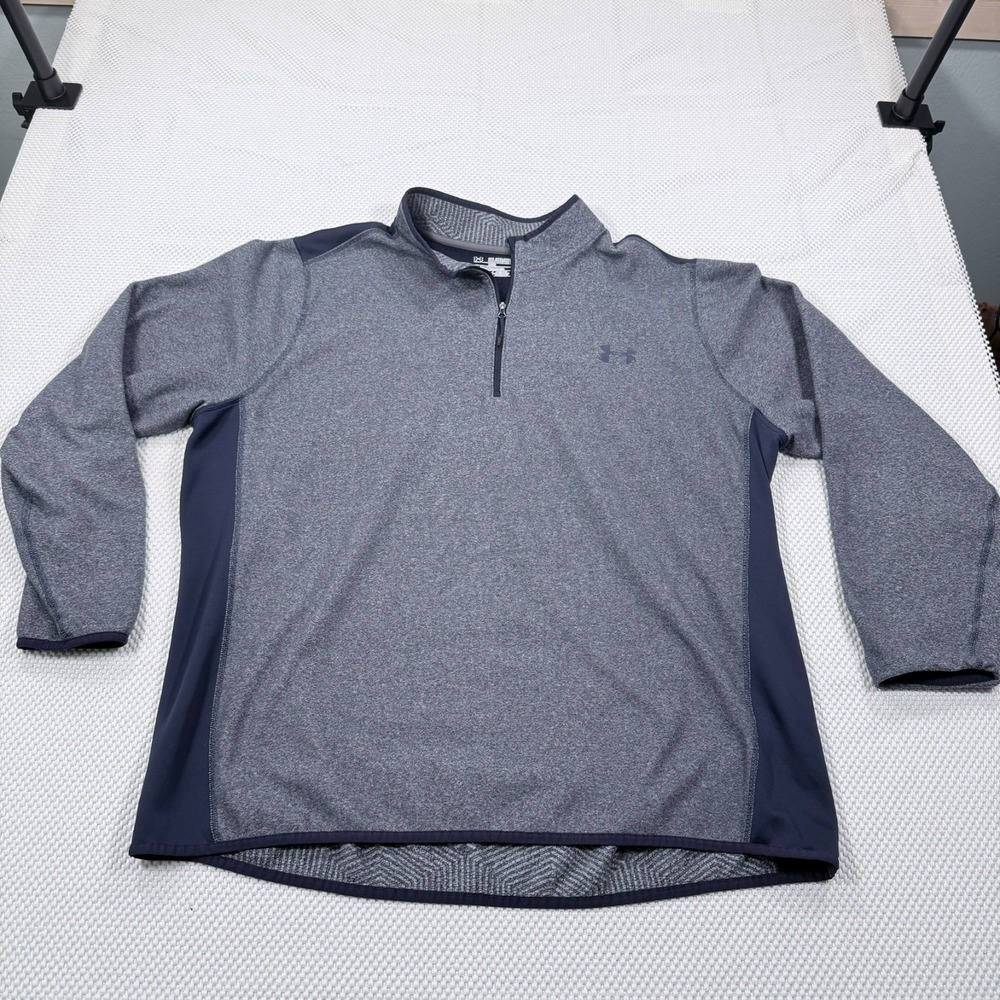 Under Armour ColdGear Infrared Mens 3XL Gray Heather 1/4 Zip Pullover